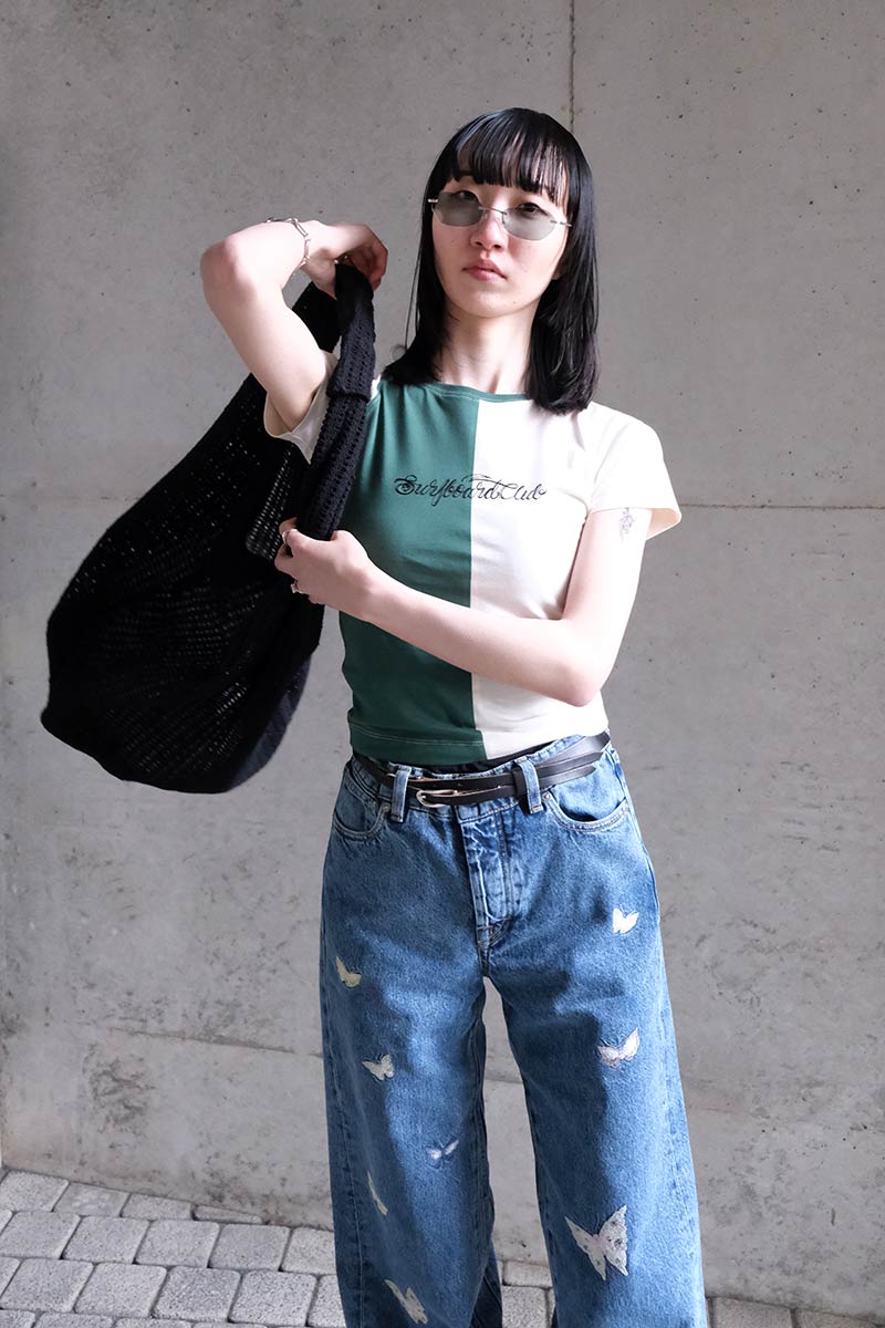MINI CAP TEE RAGLAN / GREEN-WHITE [20%OFF]