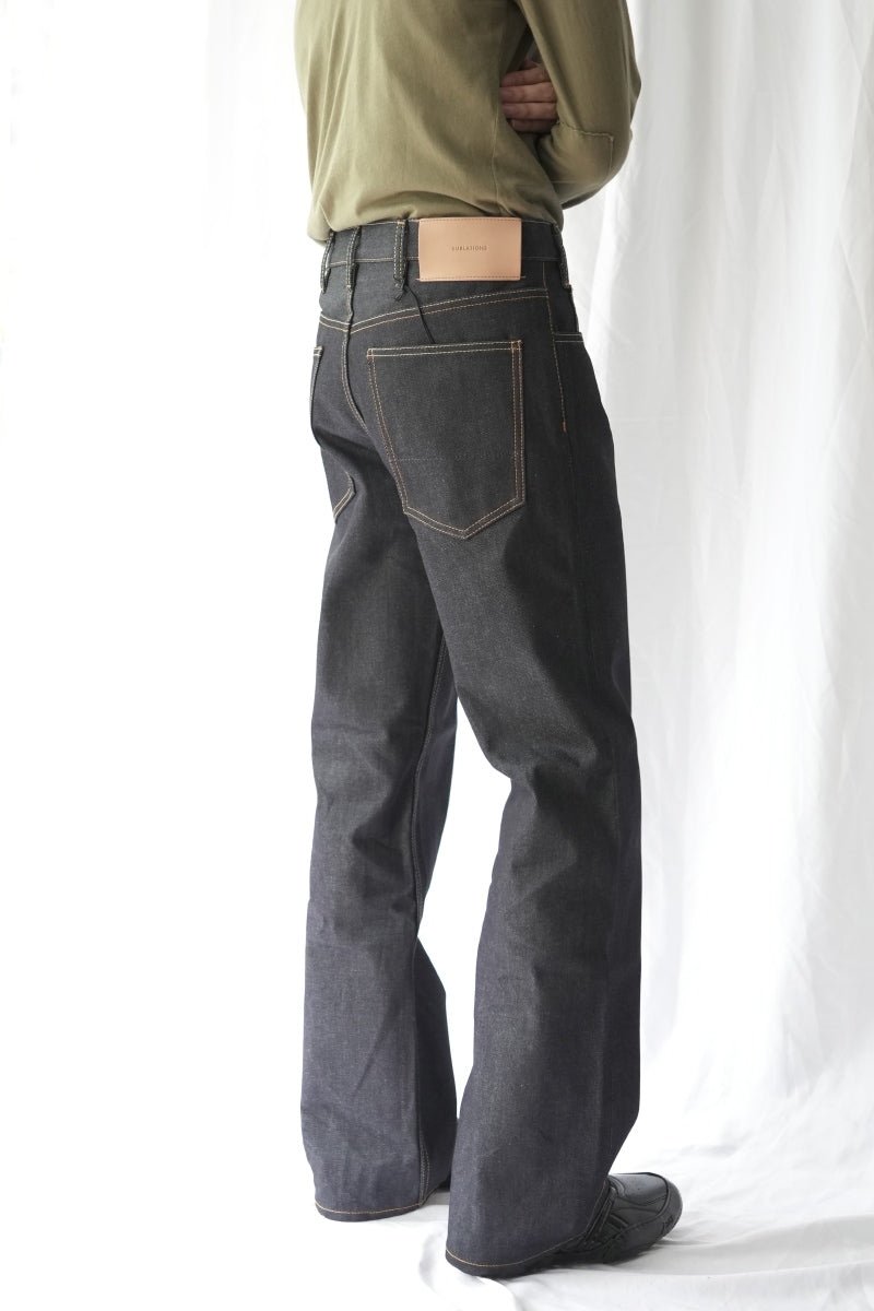 ORDINARY STRAIGHT DENIM PANTS .16 -BRANDO- / RIGID INDIGO