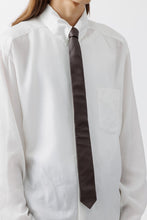 画像をギャラリービューアに読み込む, LAMB LEATHER NARROW TIE / BROWN