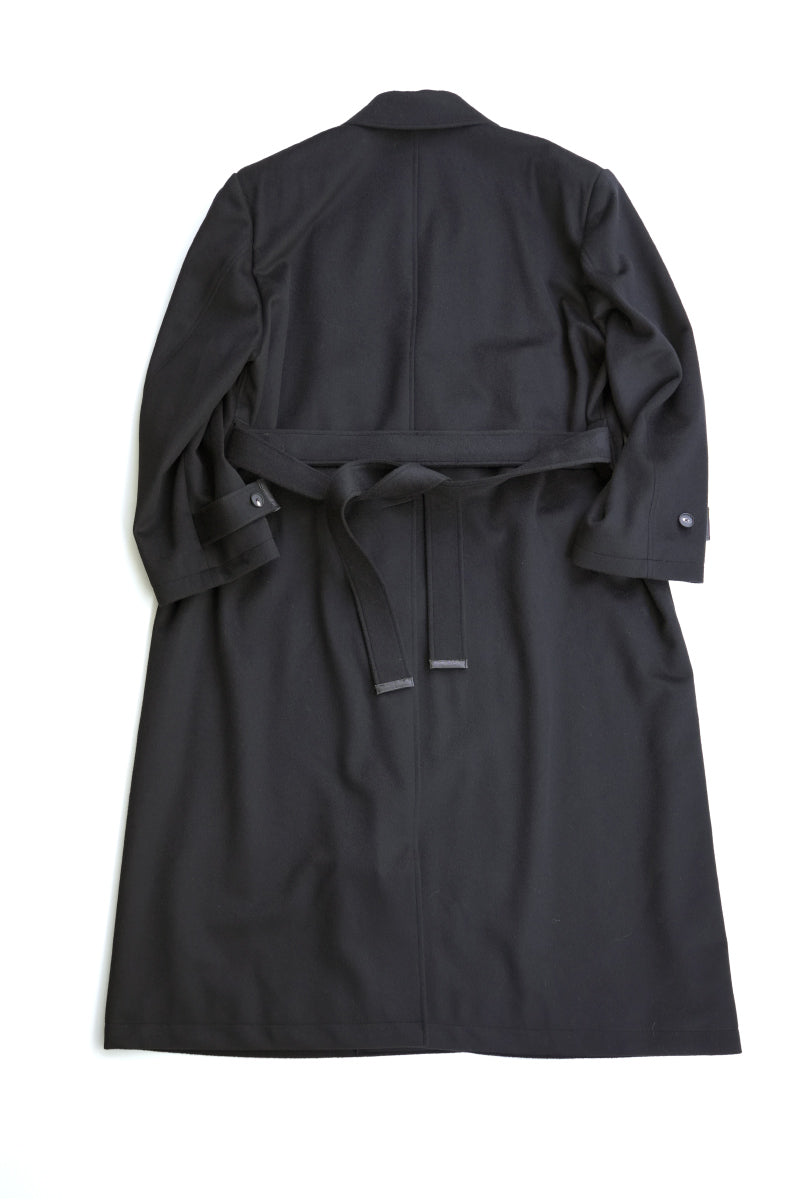 CASHMERE GOTHAM CHESTER COAT .16 / BLACK