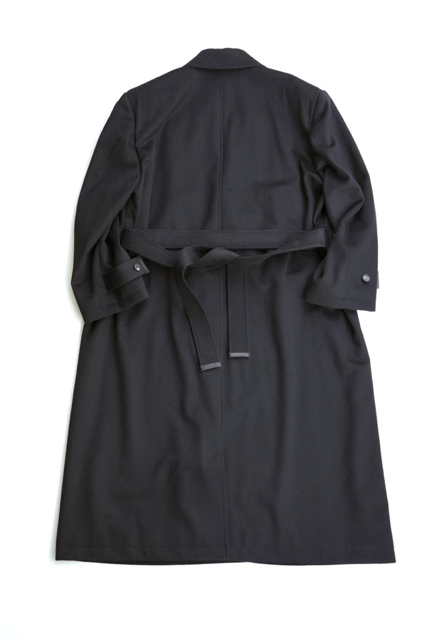 CASHMERE GOTHAM CHESTER COAT .16 / BLACK
