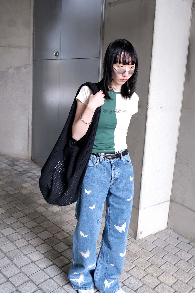 MINI CAP TEE RAGLAN / GREEN-WHITE [20%OFF]