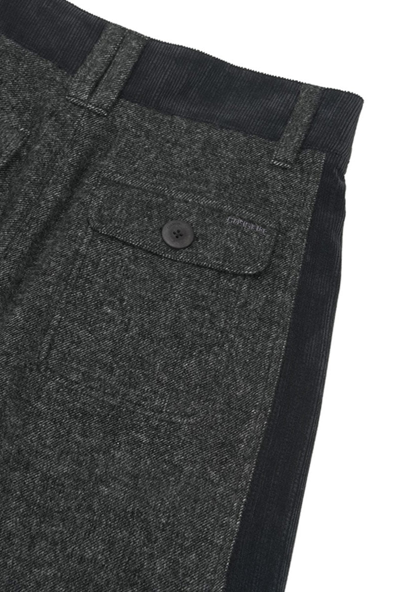 SIDE PANEL WIDE PANTS / DARK GREY