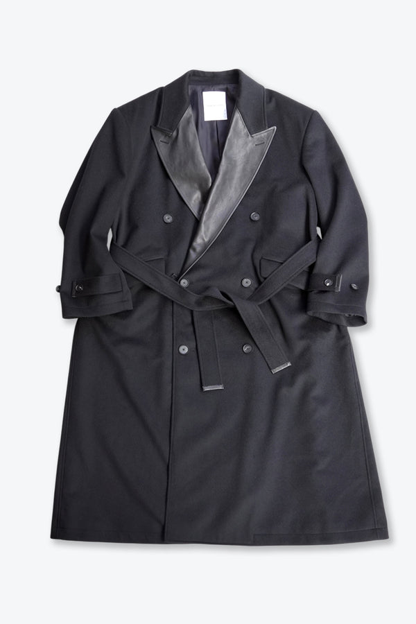 CASHMERE GOTHAM CHESTER COAT .16 / BLACK