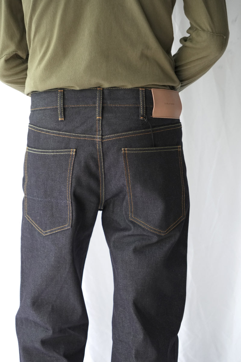 ORDINARY STRAIGHT DENIM PANTS .16 -BRANDO- / RIGID INDIGO