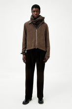 画像をギャラリービューアに読み込む, SHRUNKEN FULLZIP POLO / BROWN SPARSE BUCKLE WEAVE【予約商品】