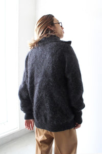 MOHAIR DOUBLE HIGH NECK P/O KNIT .12 / CHARCOAL