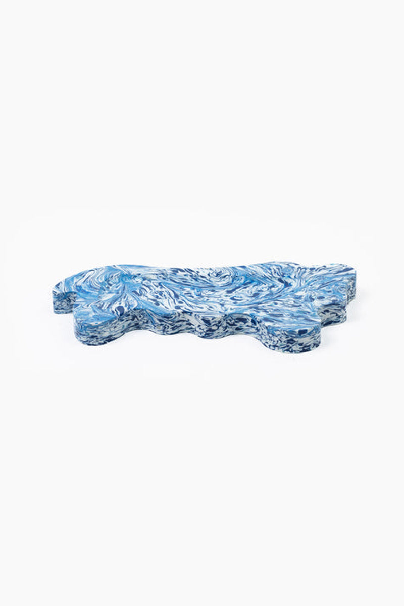 MELTING STRUCTURES DESK TRAY / BLUE WAVE