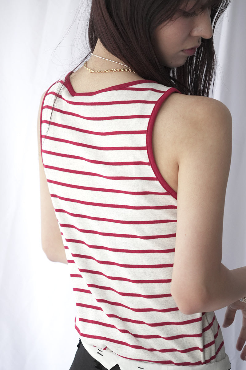 HARP TANKTOP / RED STRIPE