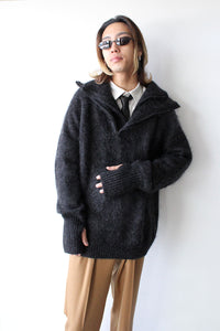 MOHAIR DOUBLE HIGH NECK P/O KNIT .12 / CHARCOAL