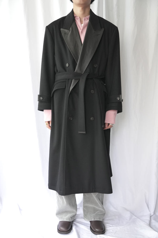 CASHMERE GOTHAM CHESTER COAT .16 / BLACK