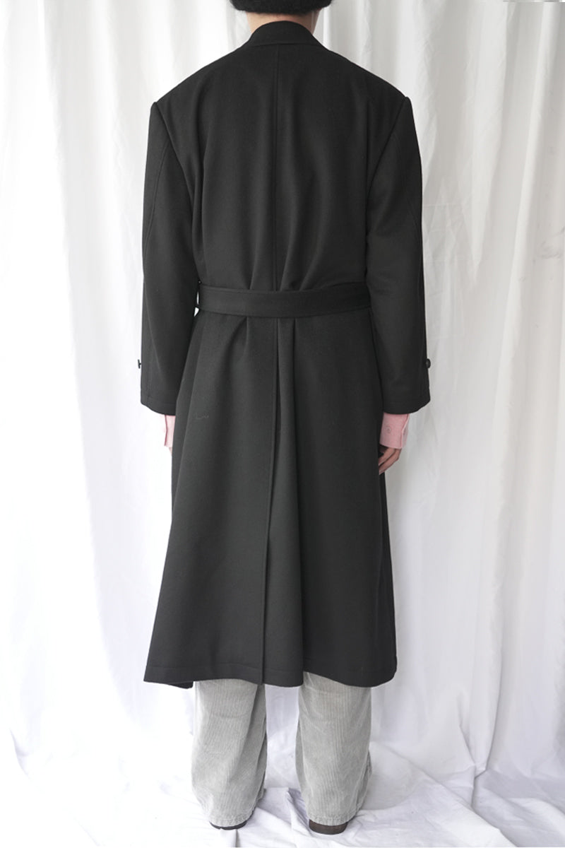 CASHMERE GOTHAM CHESTER COAT .16 / BLACK