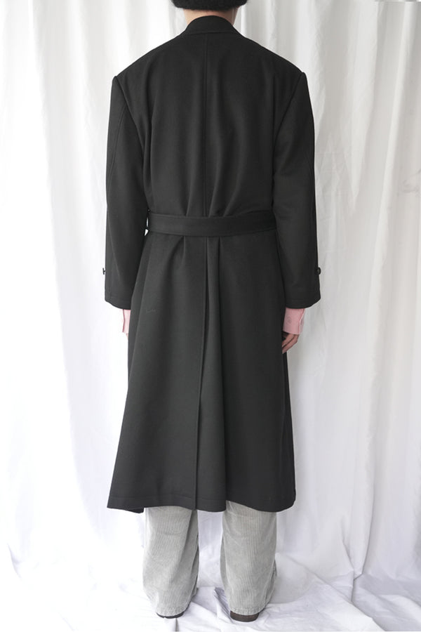 CASHMERE GOTHAM CHESTER COAT .16 / BLACK