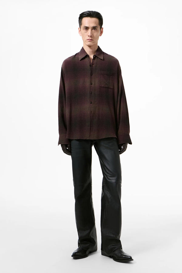 ABOVE SHIRT / CORDIAL DUSK CHECK GRAIN WEAVE