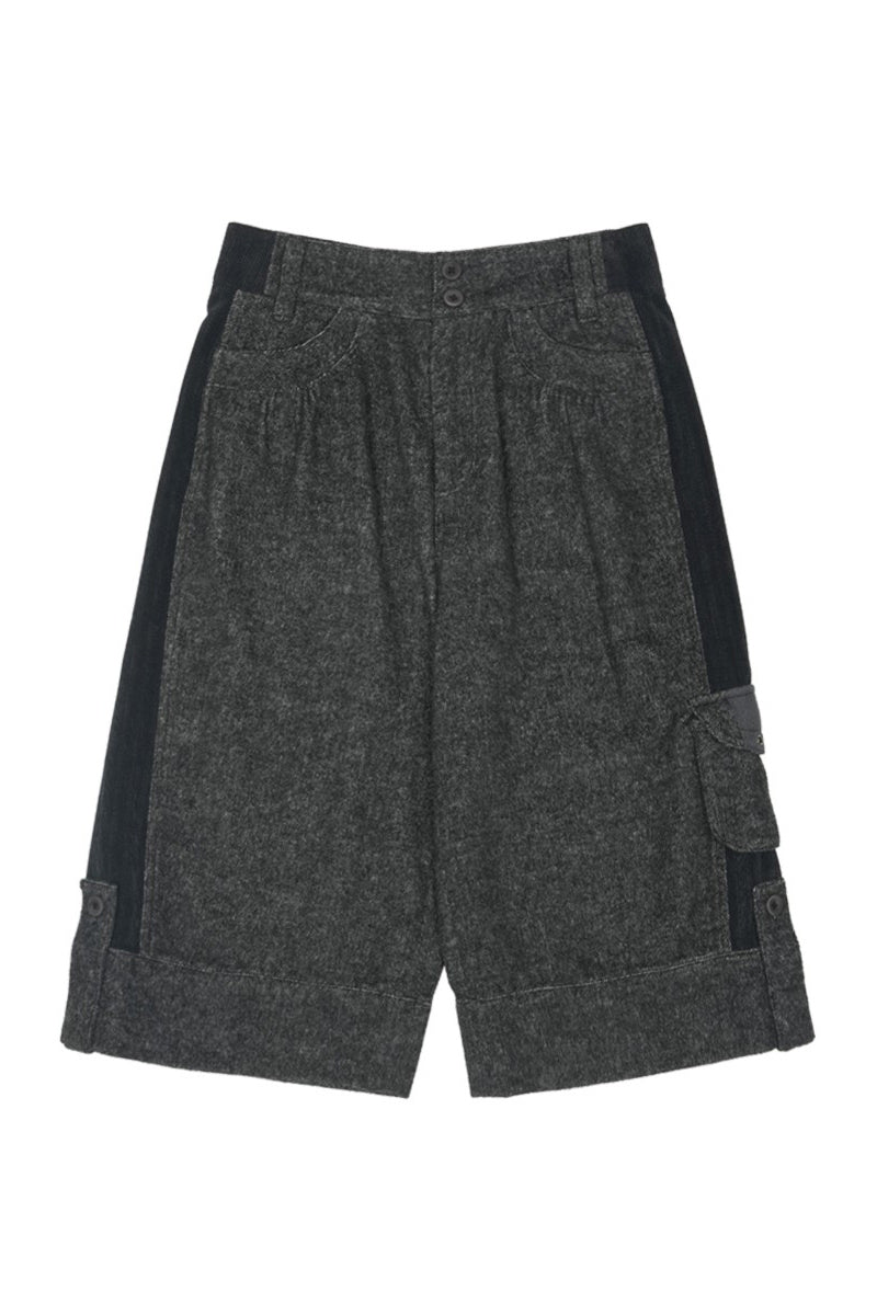 SIDE PANEL WIDE PANTS / DARK GREY