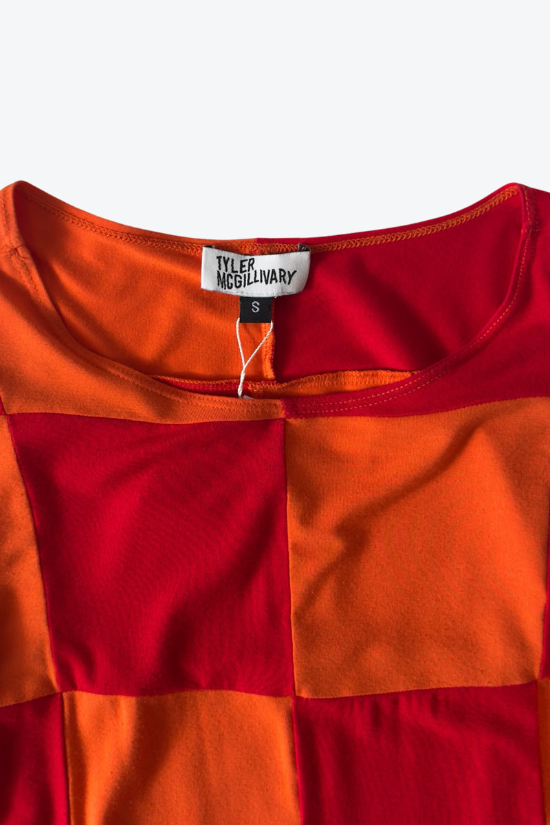TYLER MCGILLIVARY | L/S BICOLOR BLOCK CHECK T-SHIRT [USED]