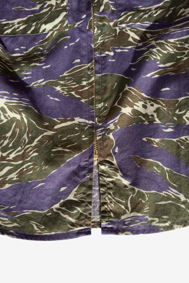 AGNES B | 90'S TIGER CAMO ZIP SHIRT JACKET [USED]