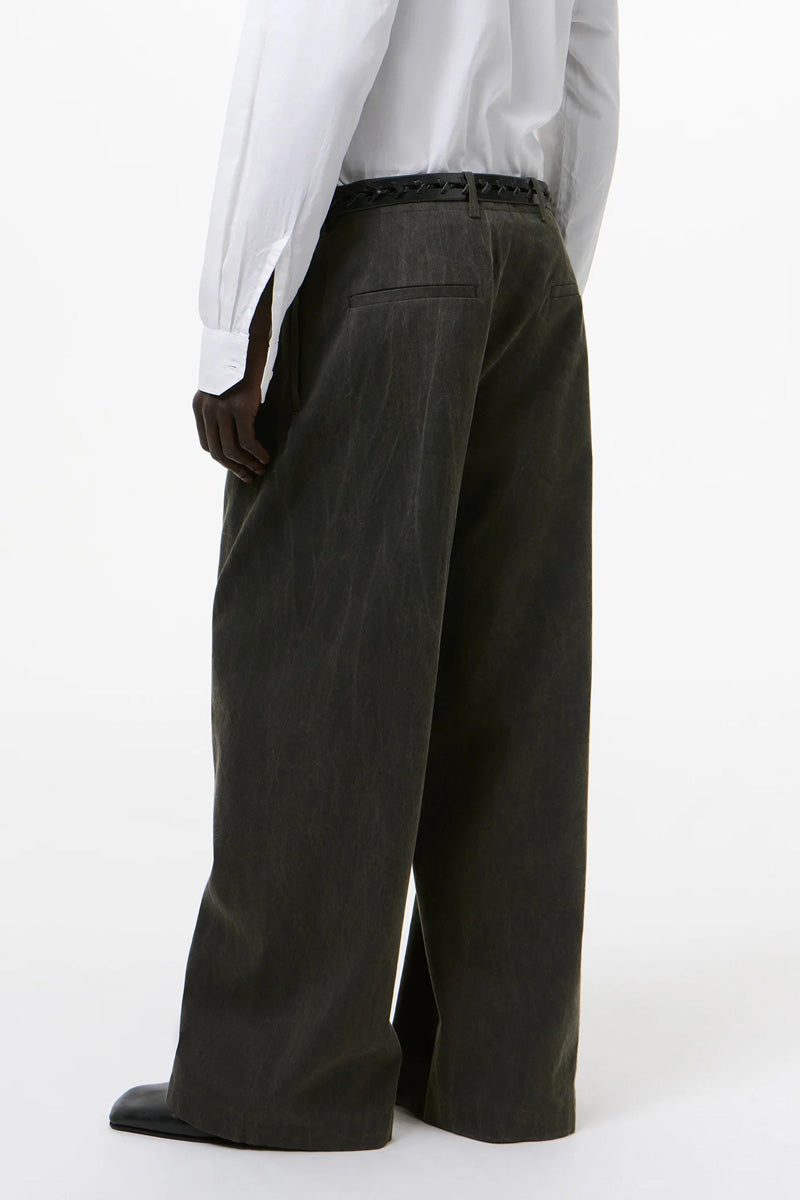 BRIDGE CHINO / ANTIQUE MUDD COATED SATEEN