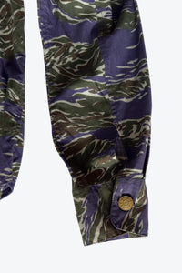 AGNES B | 90'S TIGER CAMO ZIP SHIRT JACKET [USED]