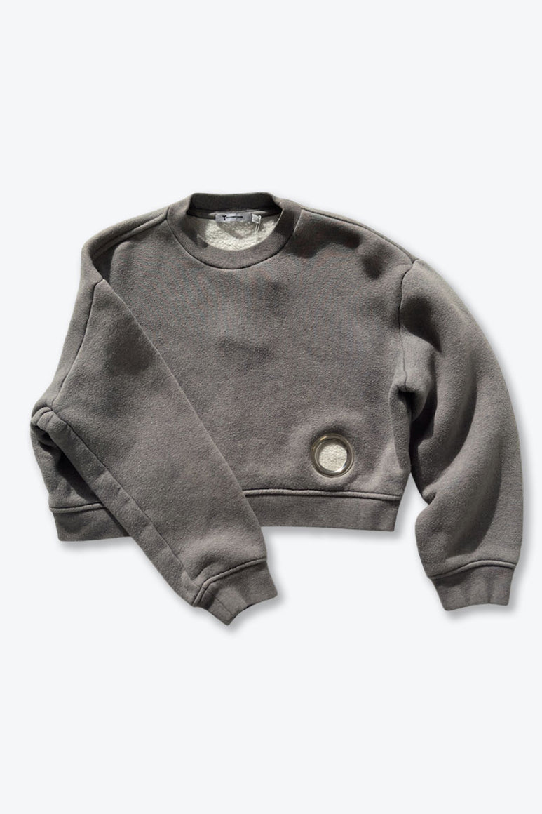T BY ALEXANDER WANG | CROPPED HOLE DESIGN SWEATSHIRT [USED]