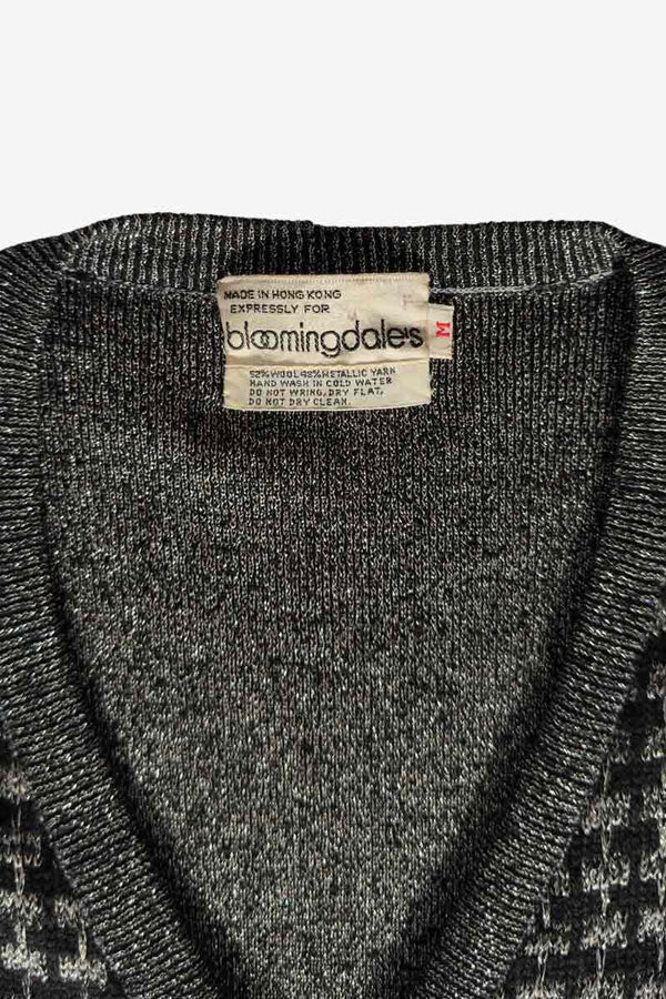 BLOOMING DALE'S | 80'S METALIC DESIGN CARDIGAN [USED]