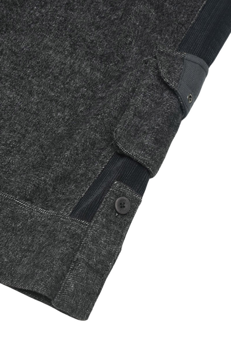 SIDE PANEL WIDE PANTS / DARK GREY