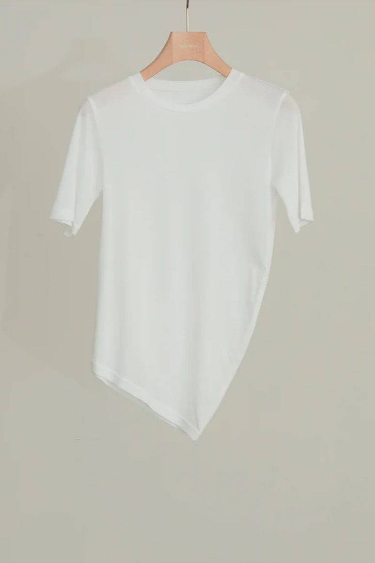 HIGH TWIST JERSEY DISTORTED S/S TEE / OFF