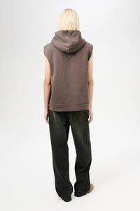 MOTOR HOOD VEST / FRENCH SUN FADE HEFTY FLEECE