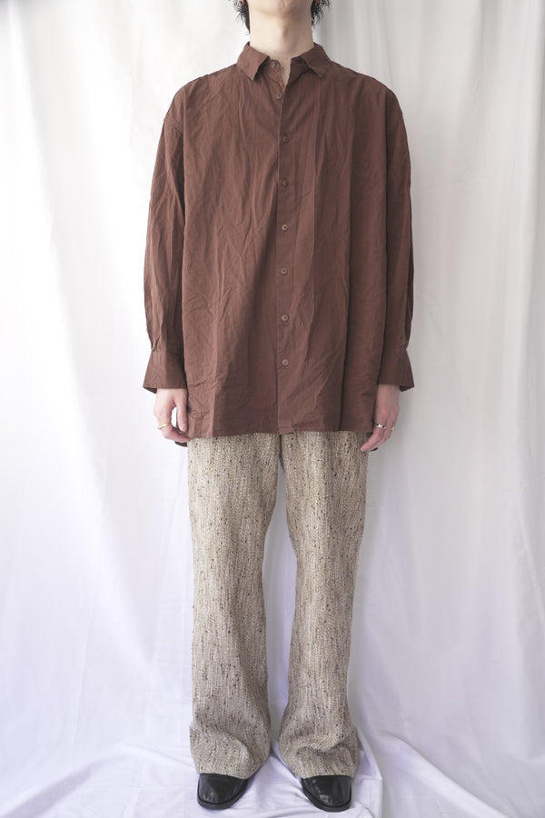 HAMNET SHIRT-PAPER COT / BROWN