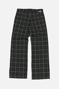 SUNE BOOTCUT TROUSERS / GREEN CHECK