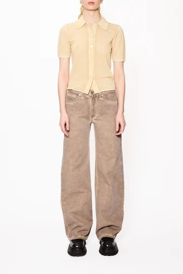 SHAKE JEANS / BROWN COLD DYE