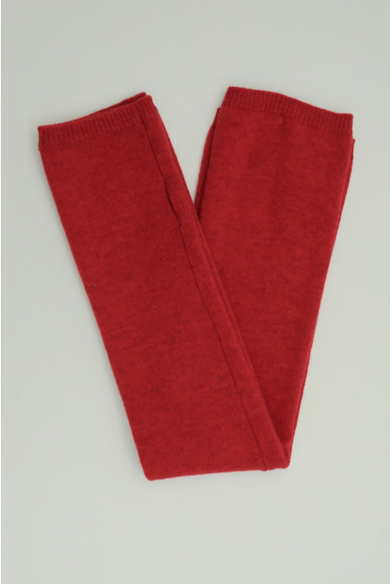 EXTRA FINE MERINO WOOL LONG ARM WARMERS / RED