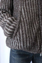 Load image into Gallery viewer, LEVEL HOOD / VANISE BROWN STRIPE ISELS WOOL [20%OFF]