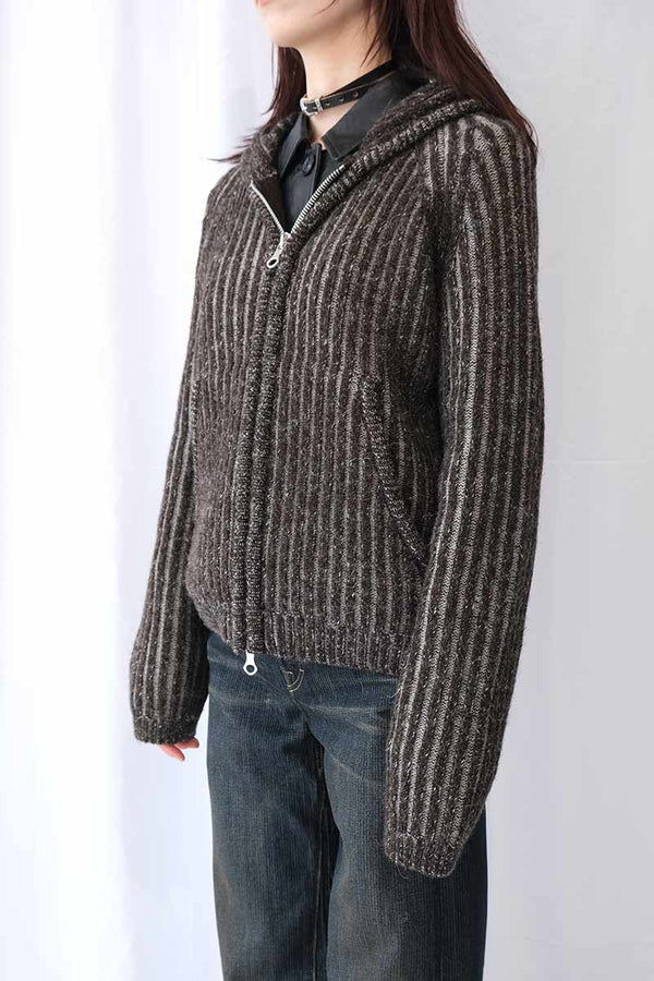 LEVEL HOOD / VANISE BROWN STRIPE ISELS WOOL [20%OFF]