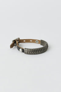 SPINE BRACELET / BLACK CHROMEXCEL LEATHER