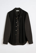 Load image into Gallery viewer, DOUBLE BORROWED SHIRT / BLACK FAUX LUMBERJACK CHECK