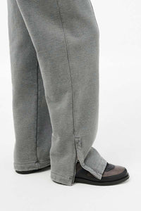 TRACK PANTS / WORN BLACK HEFTY FLEECE