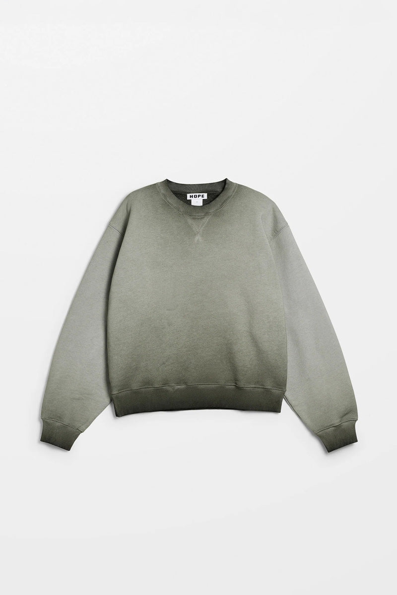 BUBBLE CREWNECK / GREEN FADE