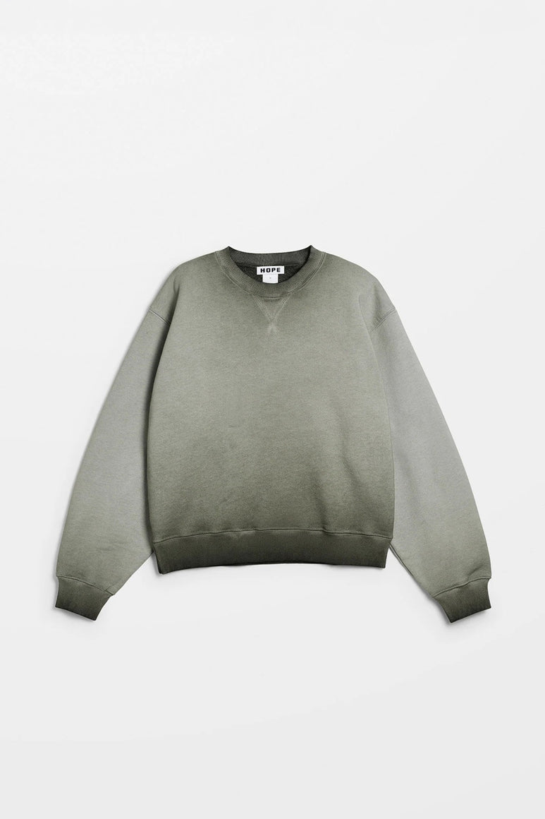 BUBBLE CREWNECK / GREEN FADE