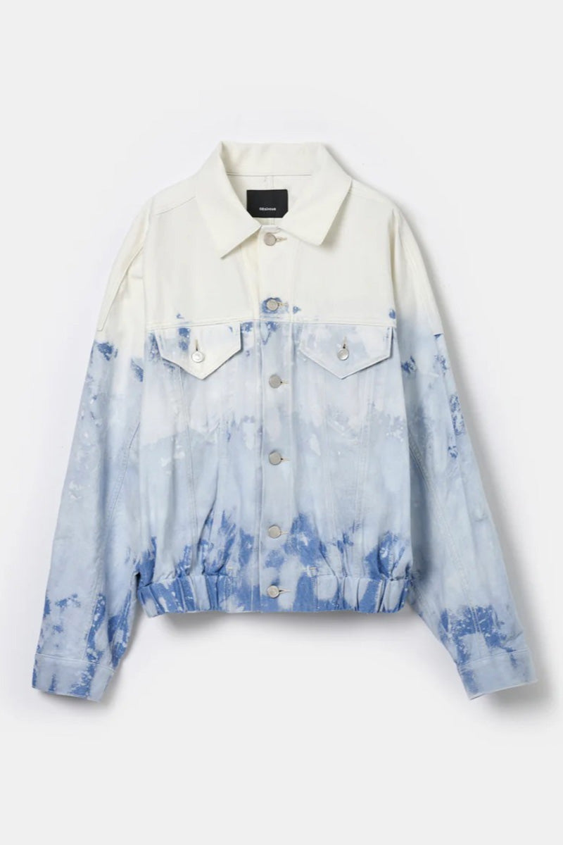 SHIBORI-BASSEN DENIM JACKET / BLEACH