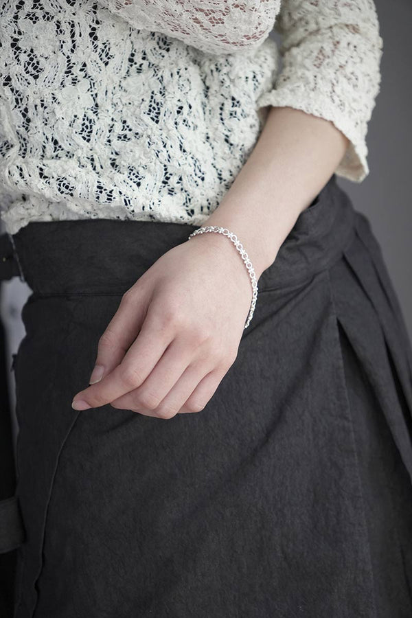 SUN BRACELET THIN / SILVER PLATED BRASS
