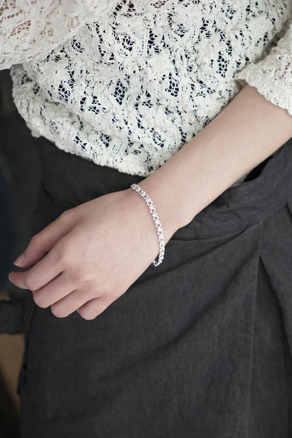 SUN BRACELET THIN / SILVER PLATED BRASS