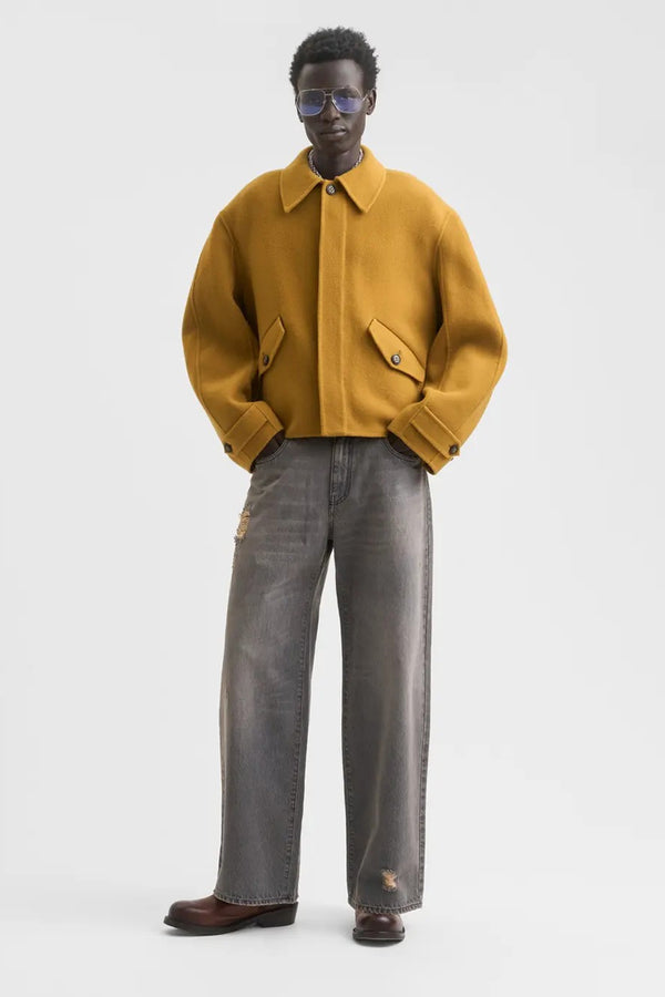 RELAXED WOOL JACKET / AMBER