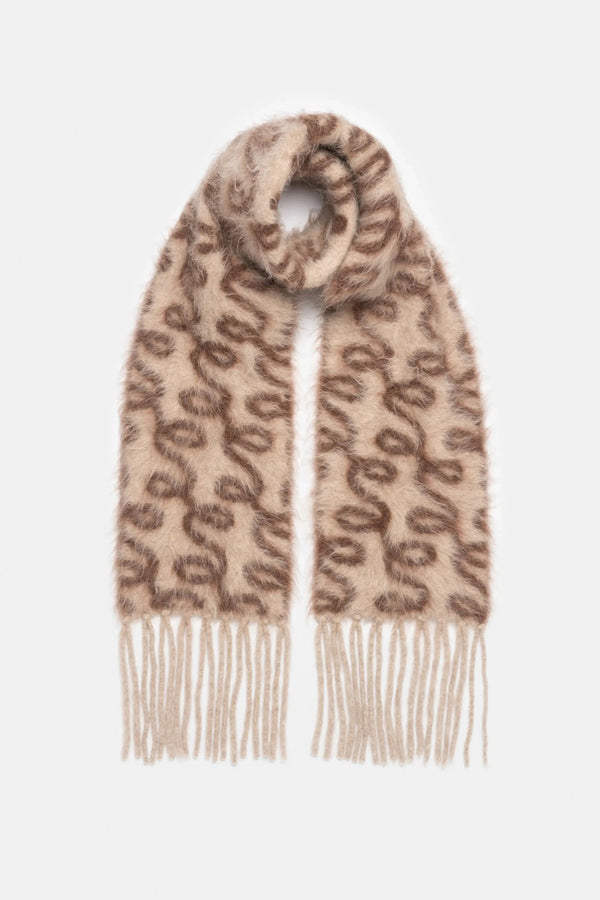 MONOGRAM SCARF / BEIGE/BROWN