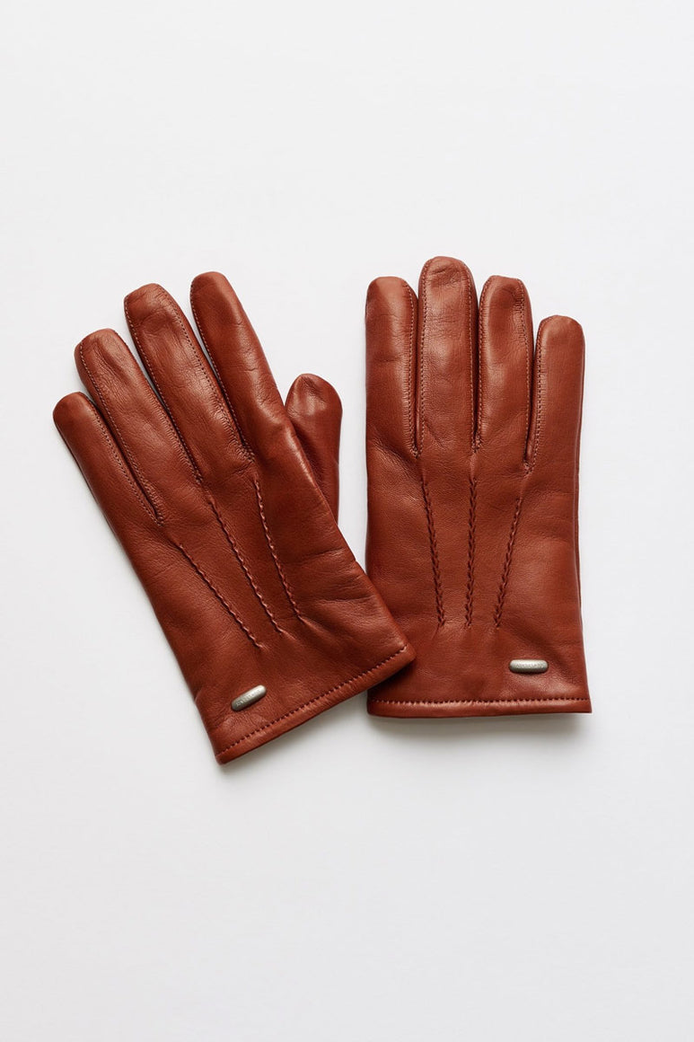 HIS GLOVES / AMBER BROWN NAPPA