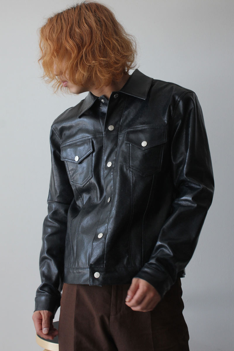 HOPE | BLUE JACKET / BLACK LEATHER レザージャケット – STOCK