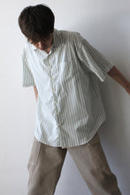 Load image into Gallery viewer, OVERSIZED SS STRIPE SHIRT / WHITE,GREEN AND PINK [20%OFF]
