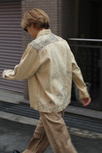 画像をギャラリービューアに読み込む, OVERSHIRT WORKWEAR STAINED / OFF WHITE AND GREY
