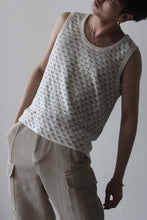 画像をギャラリービューアに読み込む, TANK SQUARE KNIT / BEIGE / WHITE