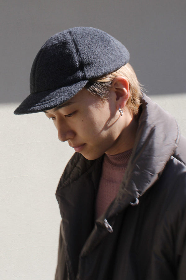 FLEECE LITTLE BRIM CAP / CHARCOAL 